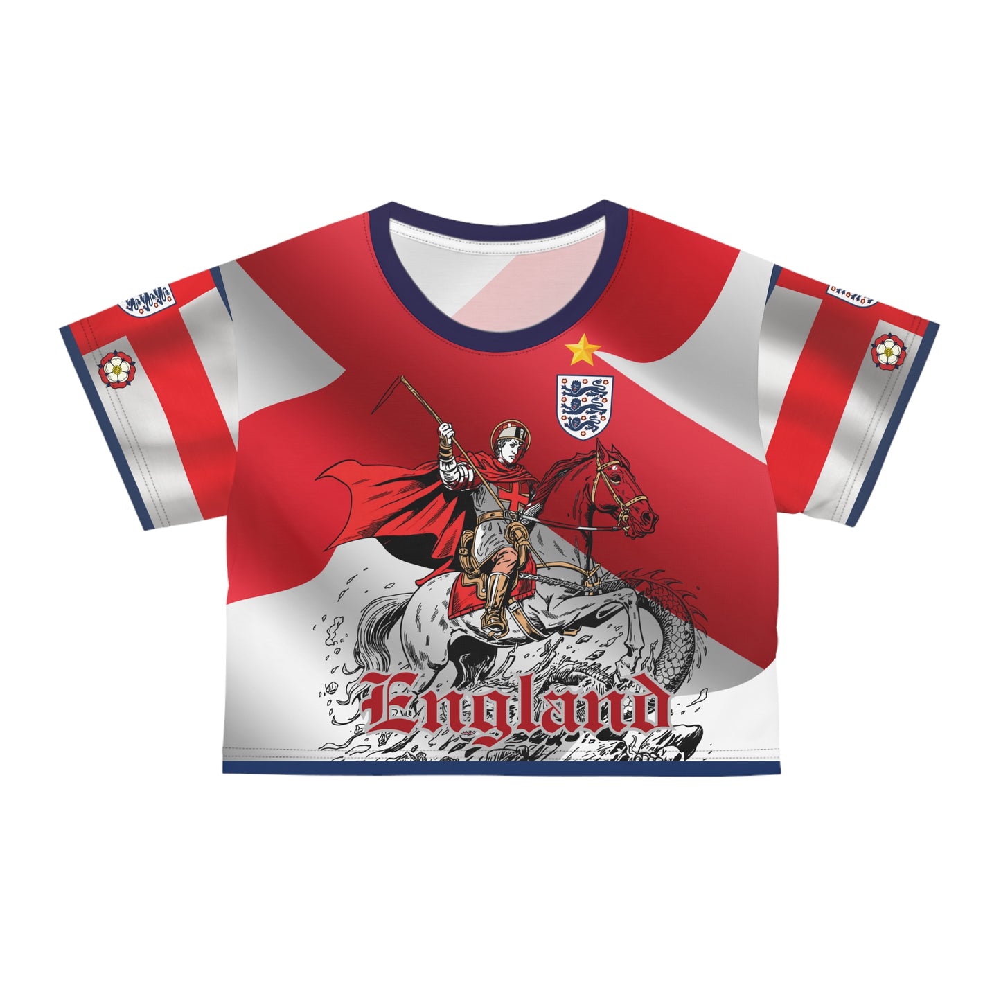 🏴󠁧󠁢󠁥󠁮󠁧󠁿Ladies'  Crop Tee – *"DragonSlayer"*