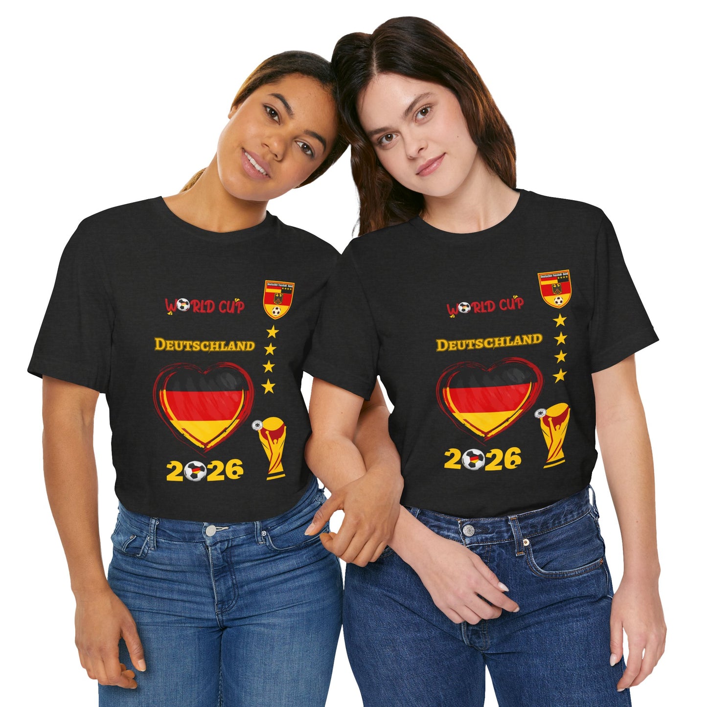 🇩🇪Germany (Deutschland) World Cup 2026 Heart Design Unisex T-Shirt