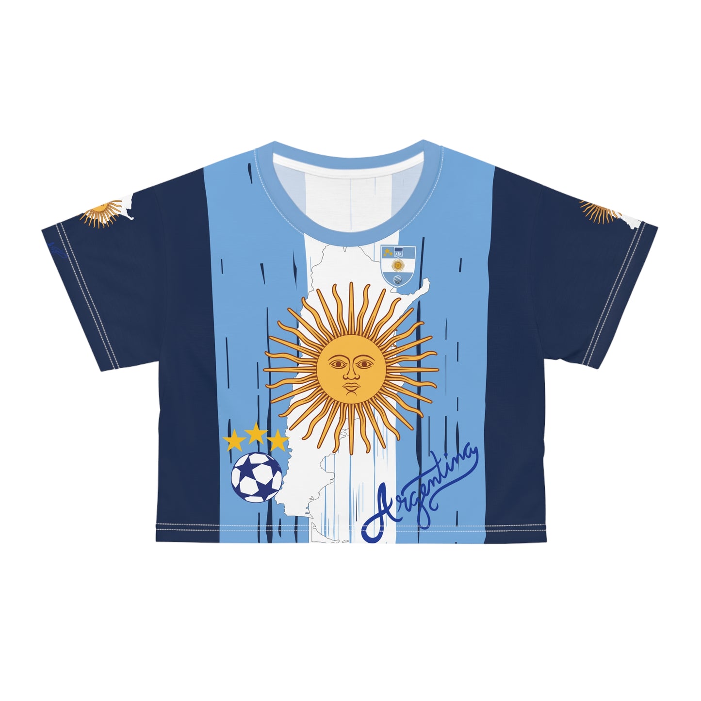 🇦🇷Ladies' Crop Tee – *"Sol de Gloria"*