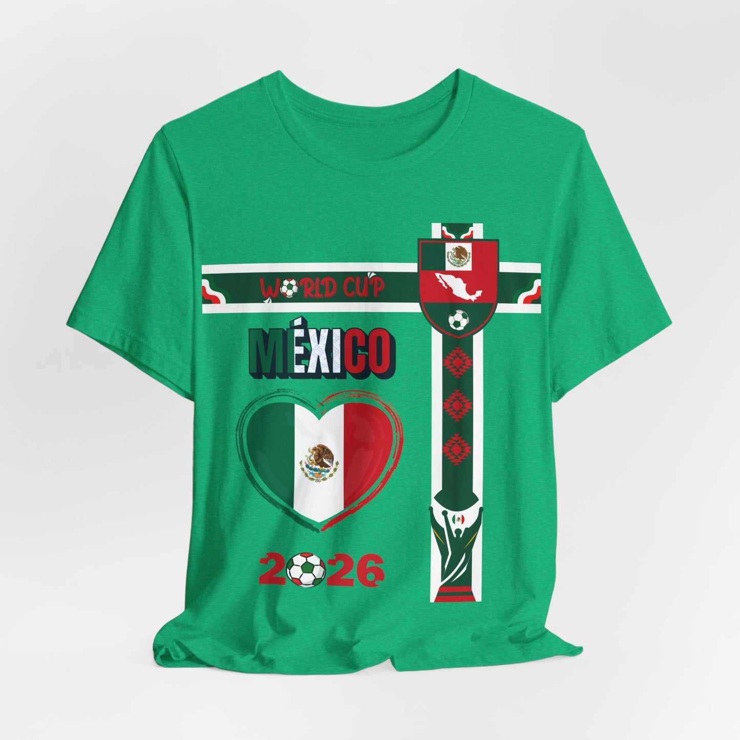 🇲🇽Mexico World Cup 2026 Heart Design Unisex T-Shirt