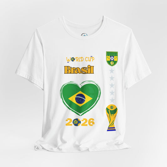 🇧🇷Brazil (Brasil) World Cup 2026 Heart Design Unisex T-Shirt