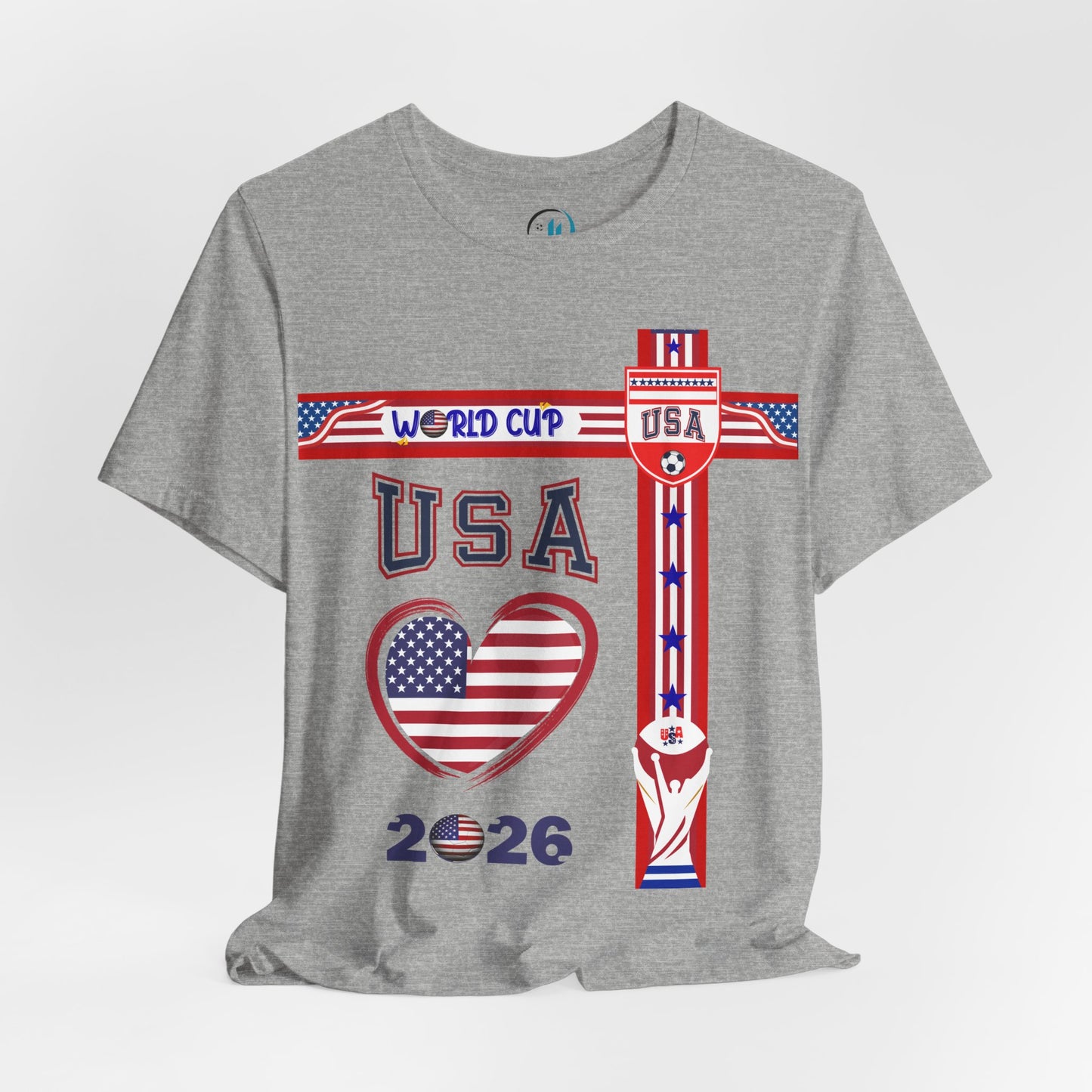 🇺🇸USA World Cup 2026 Heart Design Unisex T-Shirt