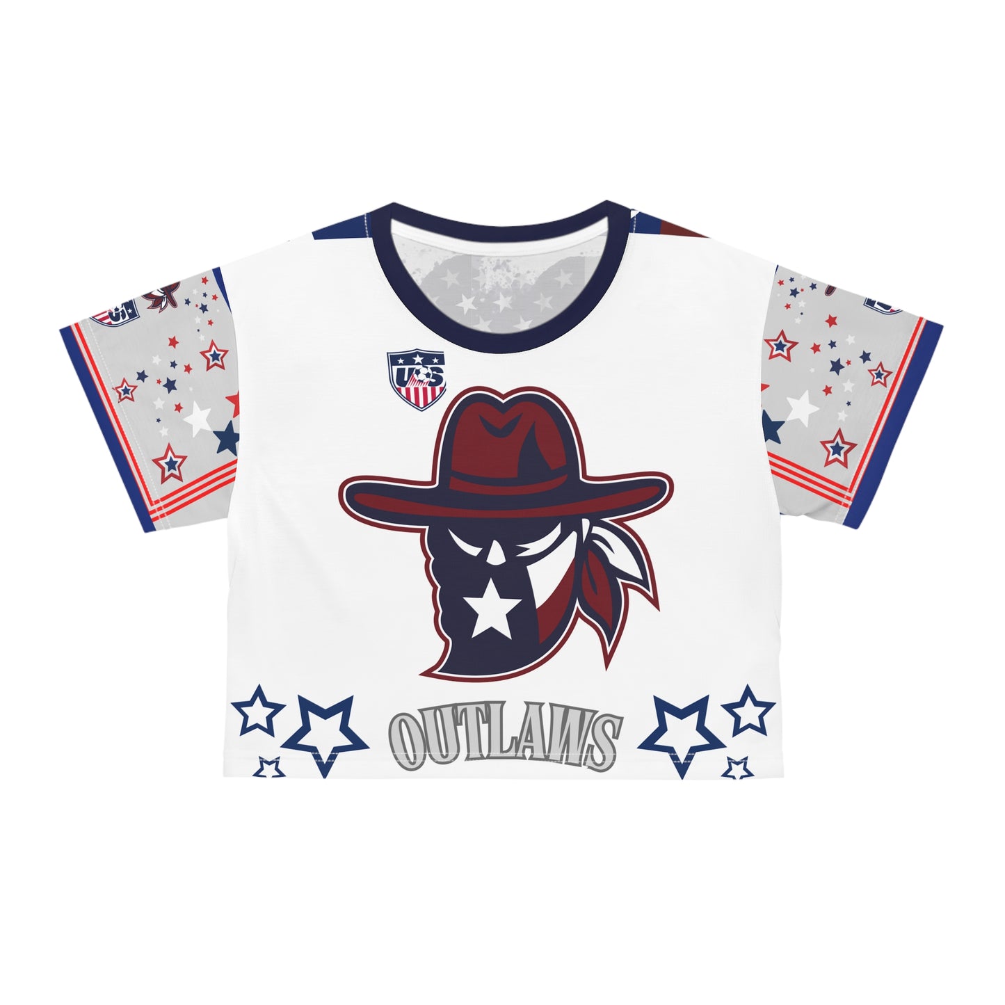 🇺🇸Ladies' Crop Tee – *"Outlaw Nation"*