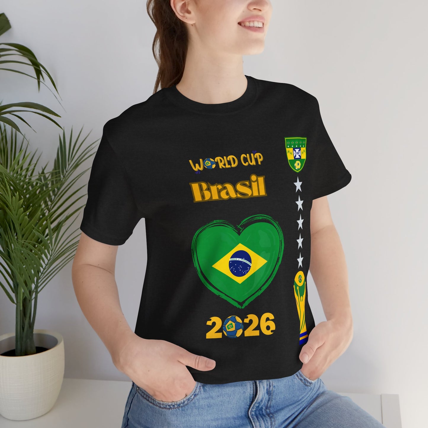 🇧🇷Brazil (Brasil) World Cup 2026 Heart Design Unisex T-Shirt