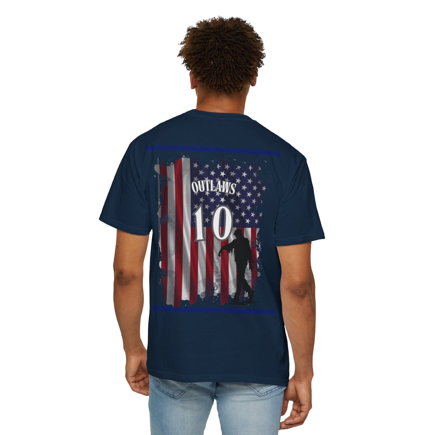 National Tees Unisex Garment-Dyed T-shirt (USA Zombie)