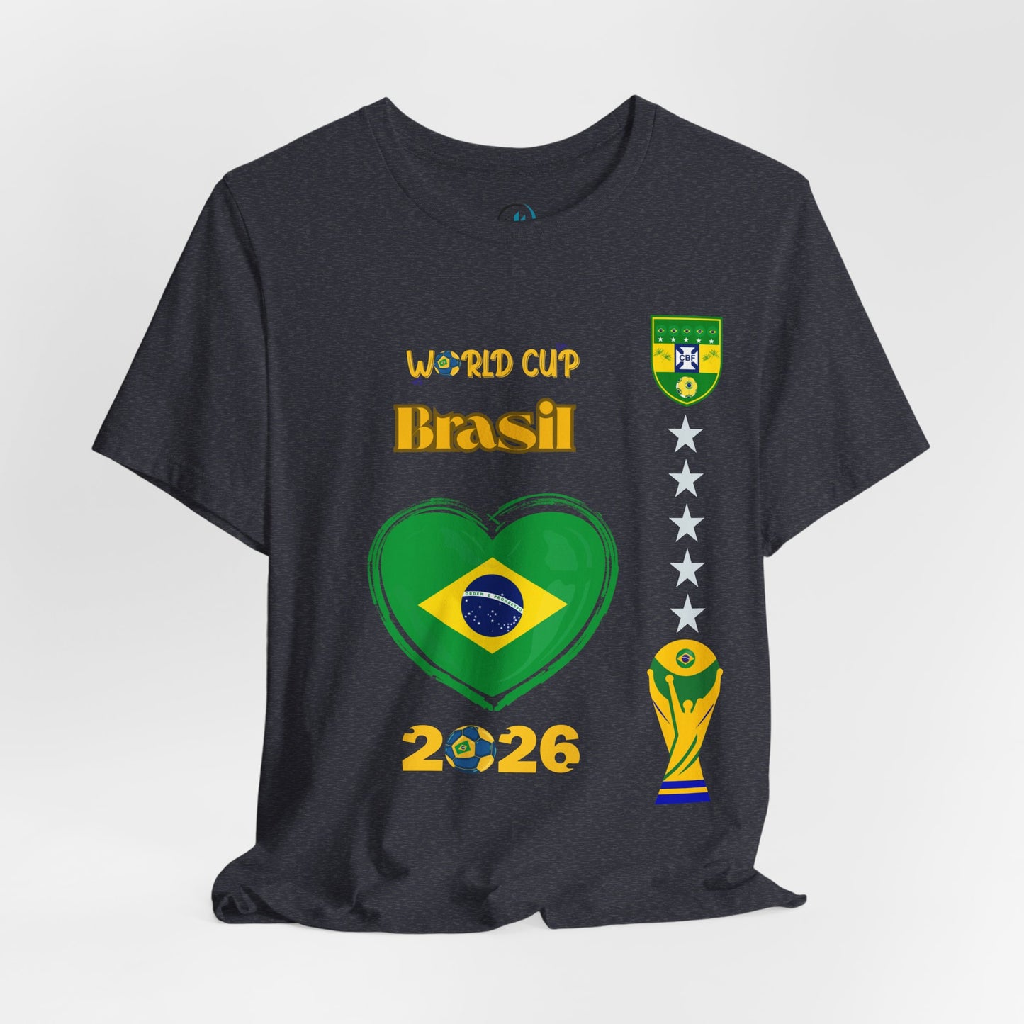 🇧🇷Brazil (Brasil) World Cup 2026 Heart Design Unisex T-Shirt