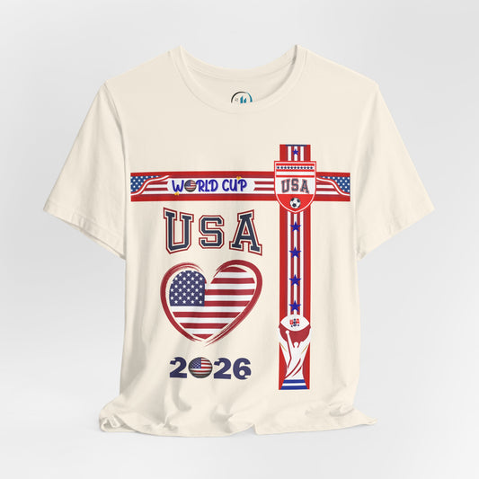 🇺🇸USA World Cup 2026 Heart Design Unisex T-Shirt