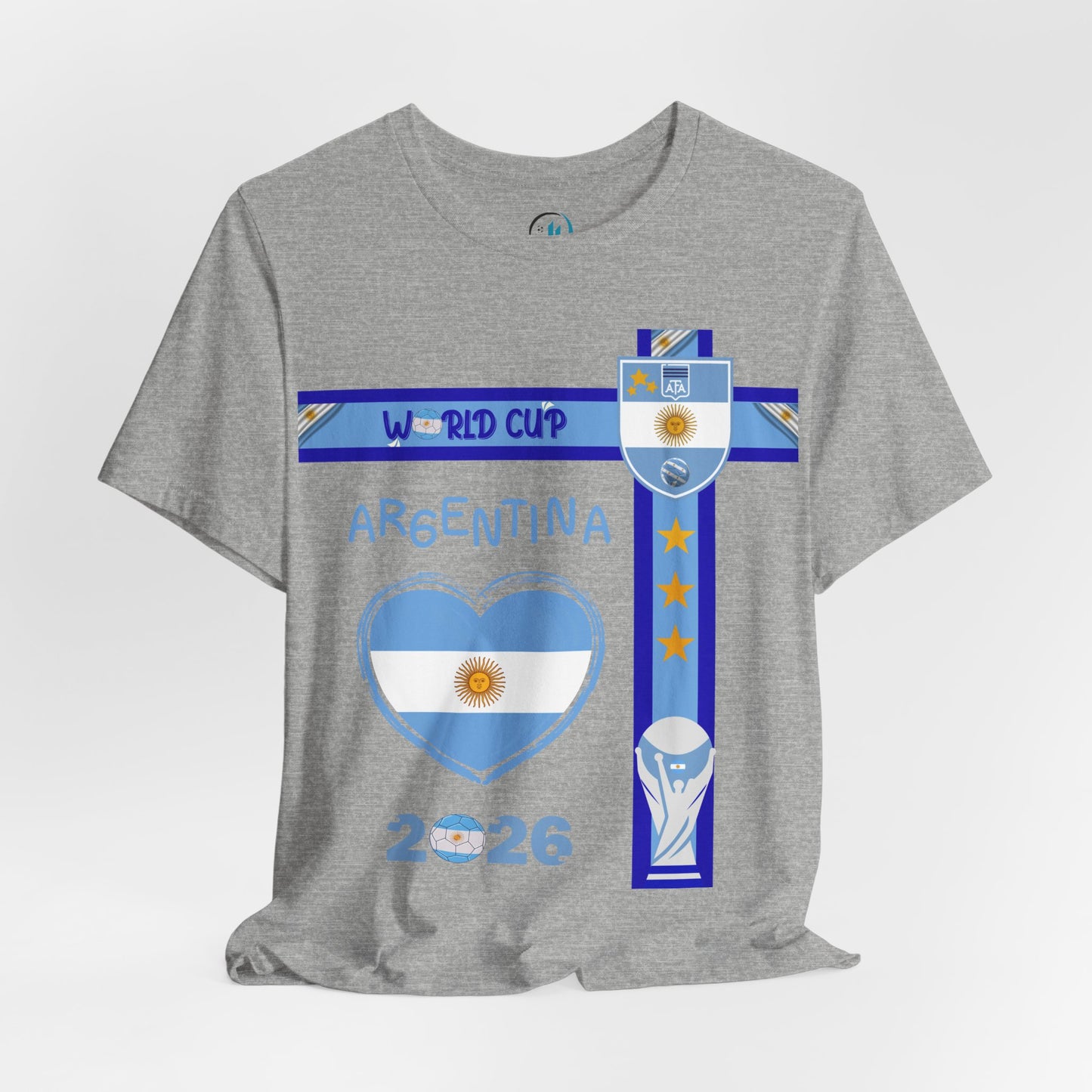 Argentina World Cup 2026 Heart Design Unisex T-Shirt