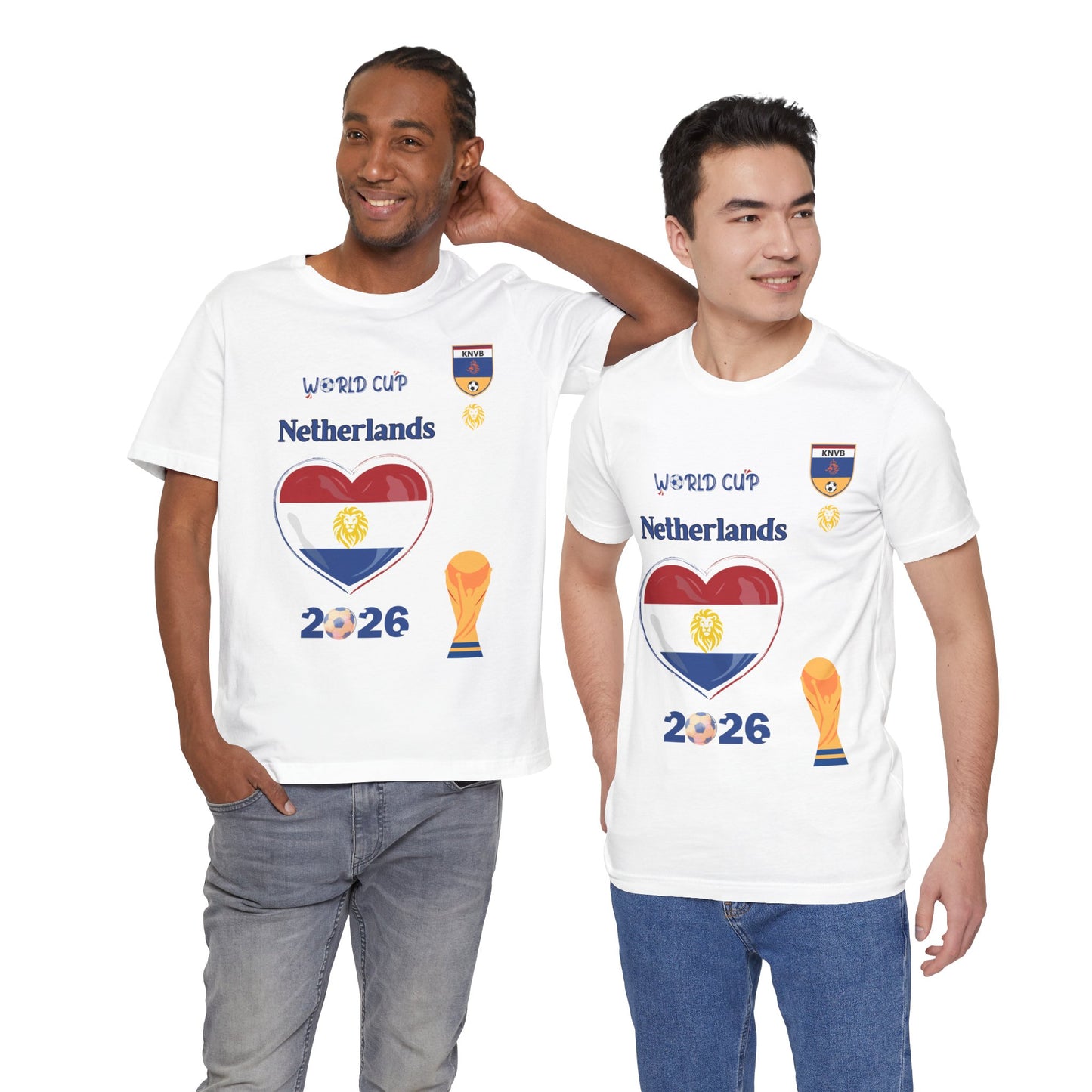 🇳🇱Netherlands (Nederland) World Cup 2026 Heart Design Unisex T-Shirt