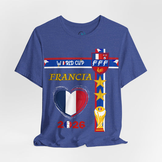 🇫🇷France (Francia) World Cup 2026 Heart Design Unisex T-Shirt