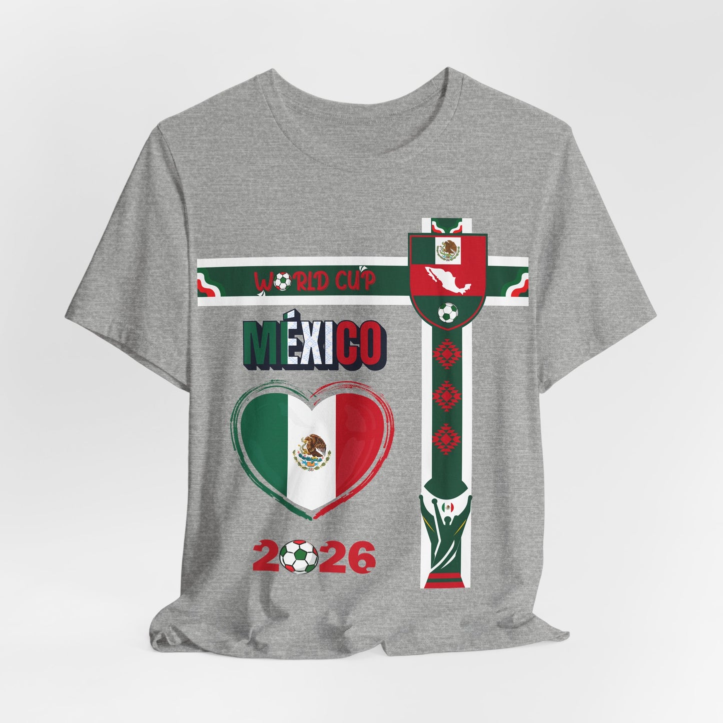 🇲🇽Mexico World Cup 2026 Heart Design Unisex T-Shirt
