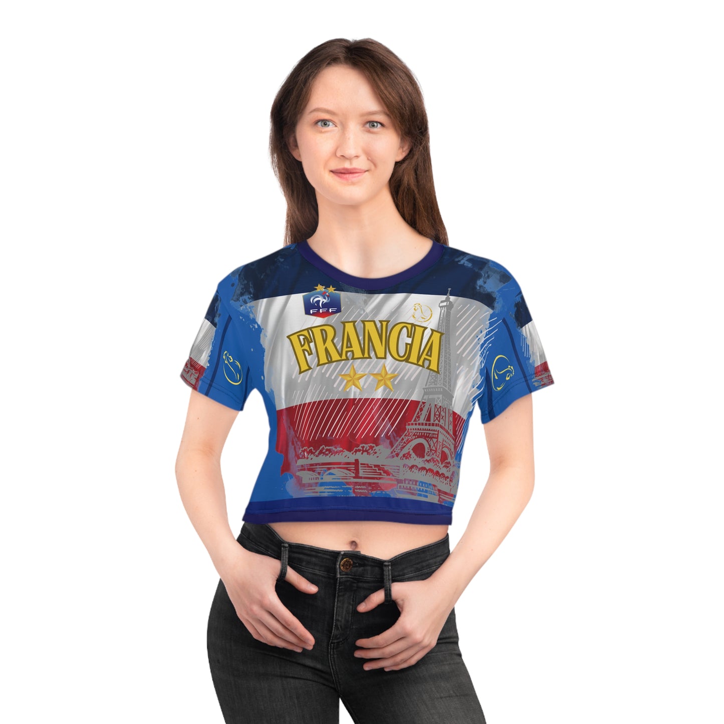 🇫🇷Ladies' Crop  Tee – *"Paris, Je T'aime"*