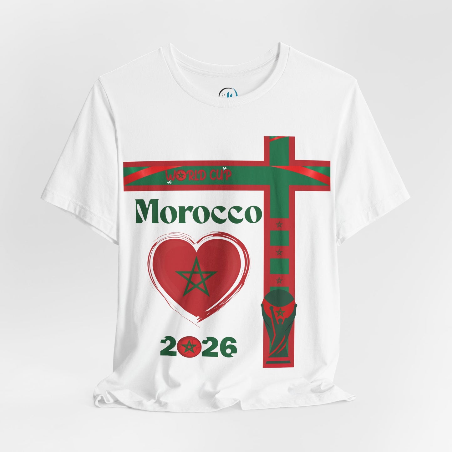 🇲🇦Morocco (Maroc / المغرب) World Cup 2026 Heart Design Unisex T-Shirt
