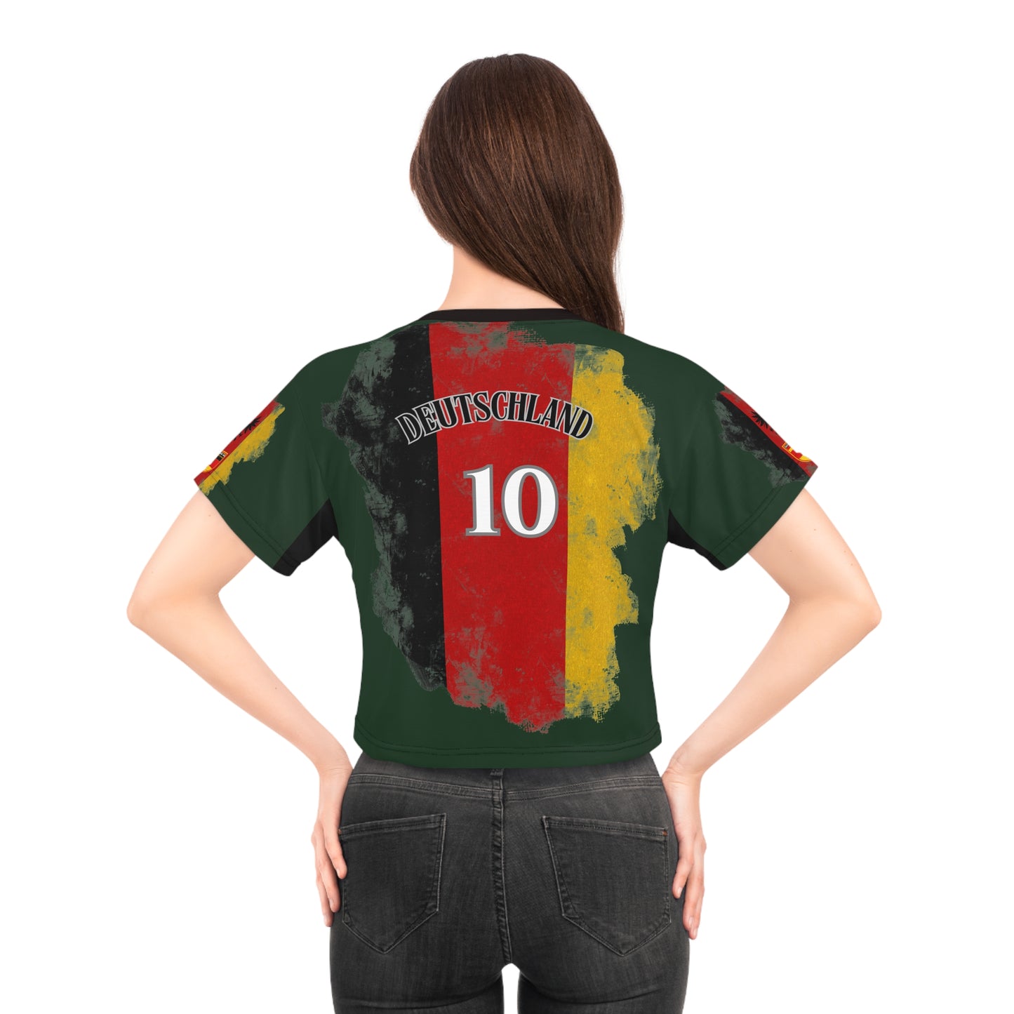 🇩🇪Ladies' Crop Tee – *"Adler des Wandels"*