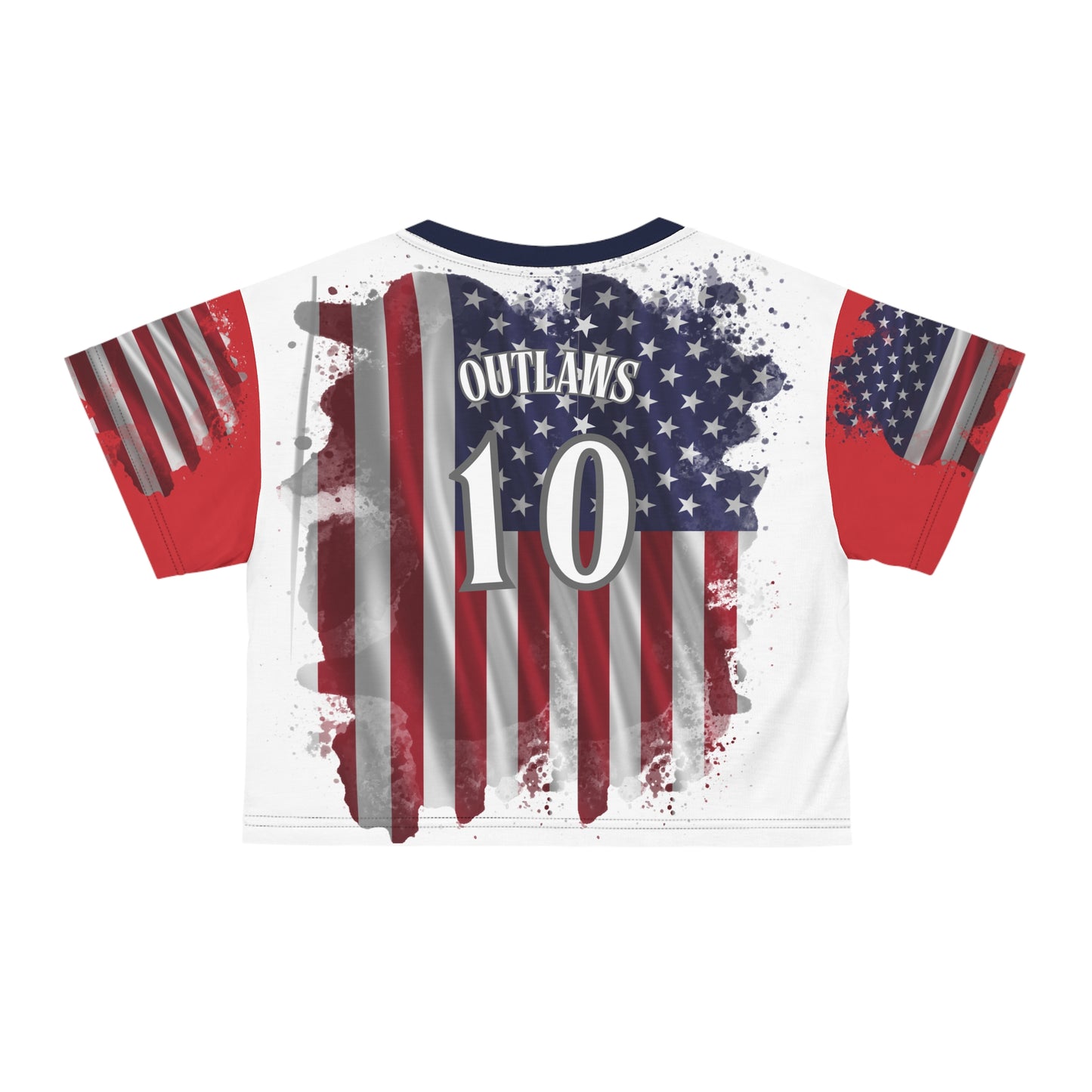 🇺🇸Ladies' Crop Tee – *"Art Nouveau Striker"*