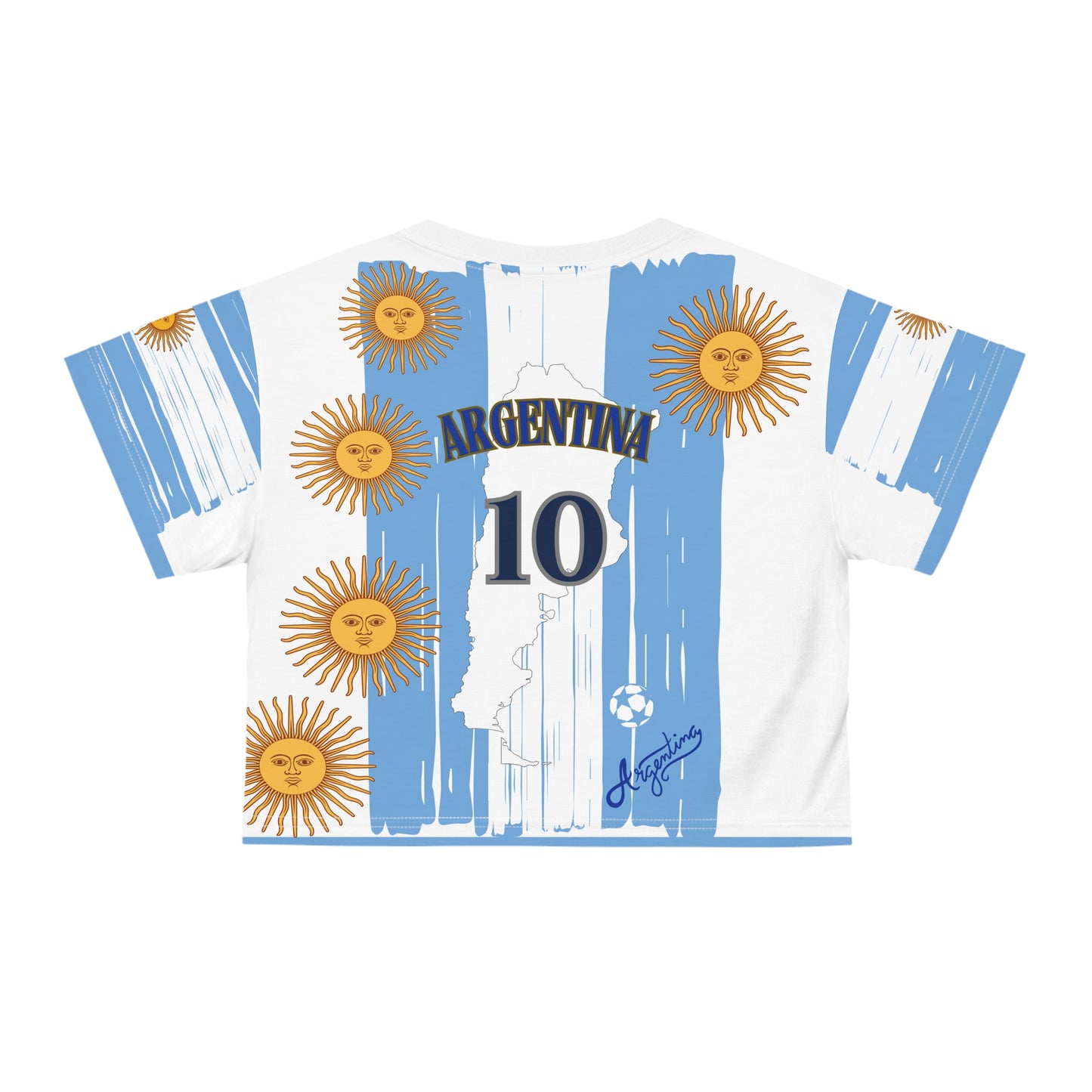 🇦🇷Ladies' Crop Tee – *"Sol Eterno"*