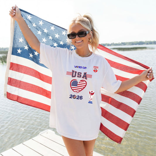 🇺🇸USA World Cup 2026 Heart Design Unisex T-Shirt