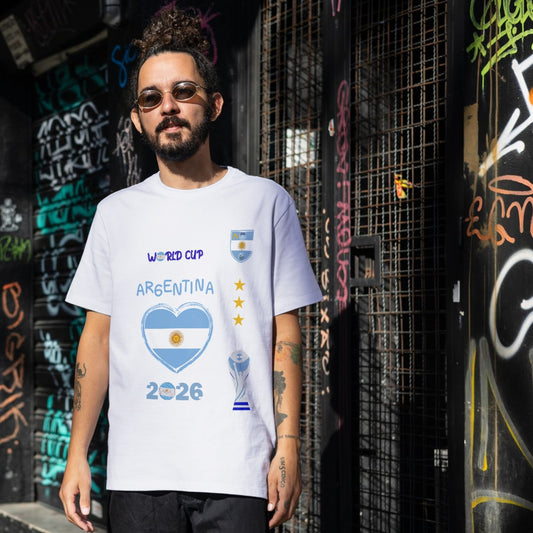 🇦🇷Argentina World Cup 2026 Heart Design Unisex T-Shirt