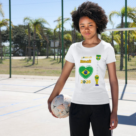 🇧🇷Brazil (Brasil) World Cup 2026 Heart Design Unisex T-Shirt